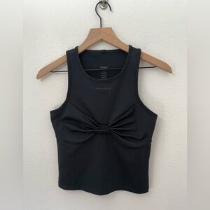 Girlfriend Collective Twist Top Quinn Tank Black Medium